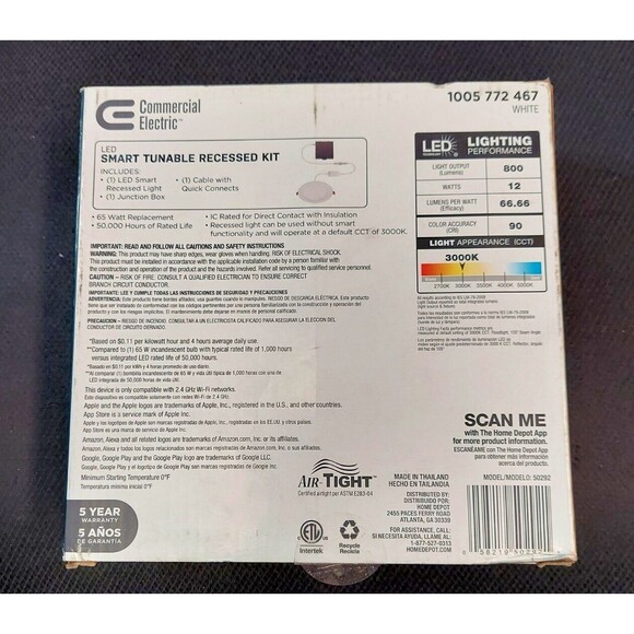 Commercial Electric Replacement Light Only - 6 " LED Color Changing Recessed - Picture 13 of 13